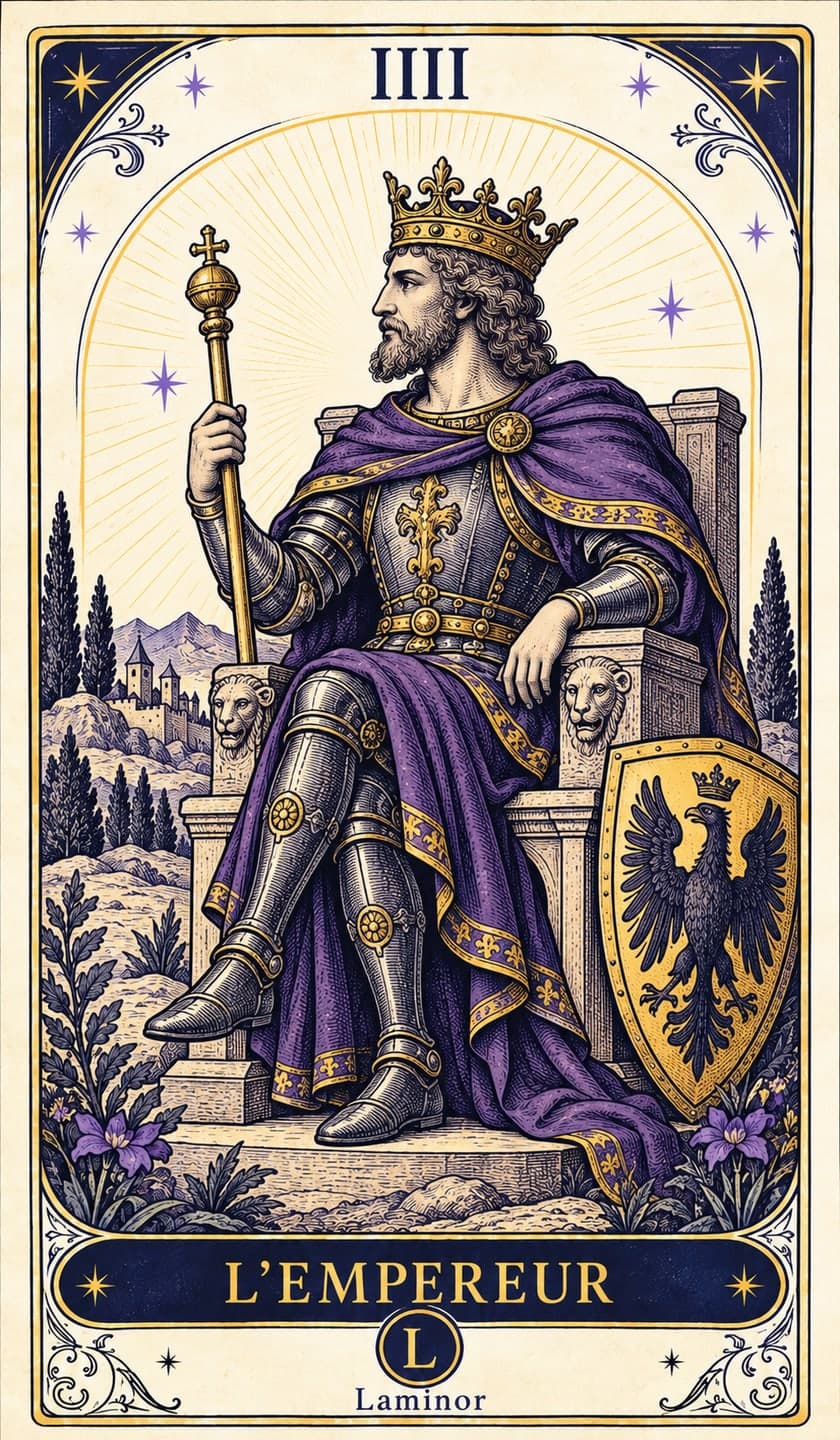 L'Empereur, carte du tarot Laminor