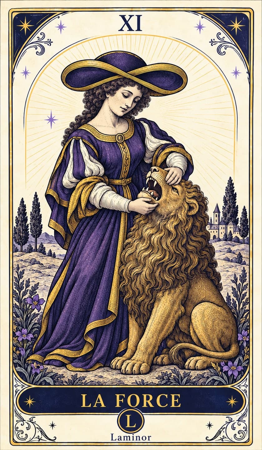 La Force, arcane du tarot Laminor
