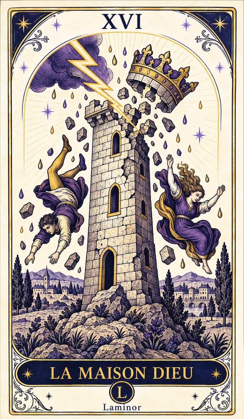 La Maison-Dieu, carte du tarot Laminor