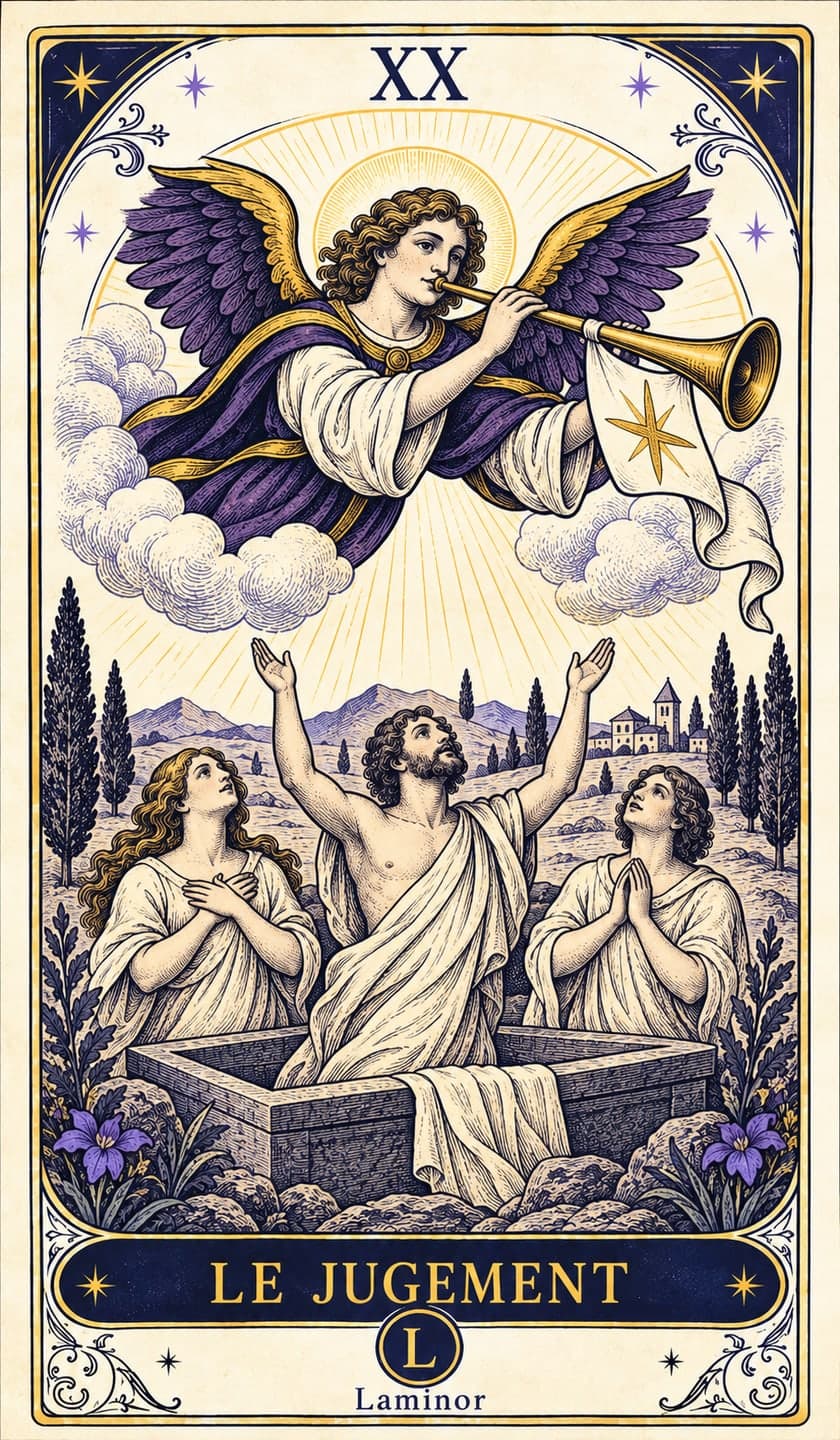 Le Jugement, carte du tarot Laminor