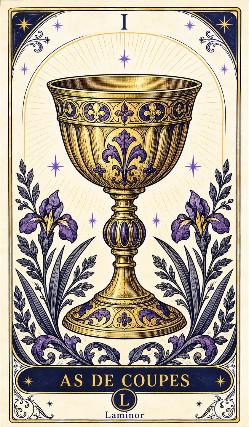 As de Coupes, arcane du tarot Laminor