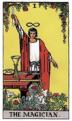 Le Bateleur, carte du tarot Rider-Waite-Smith