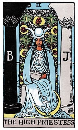 La Papesse, carte du tarot Rider-Waite-Smith
