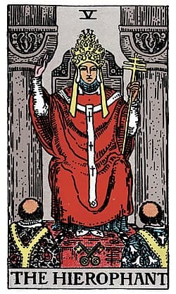 Le Pape, carte du tarot Rider-Waite-Smith