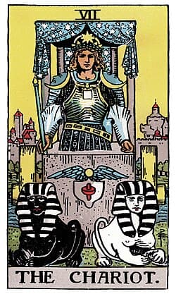 Le Chariot, carte du tarot Rider-Waite-Smith