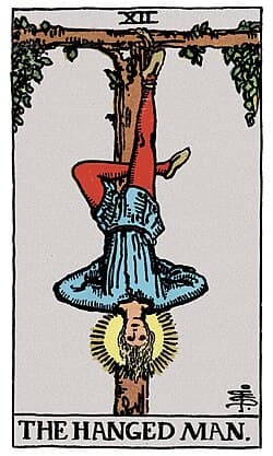 Le Pendu, carte du tarot Rider-Waite-Smith