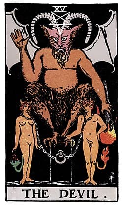 Le Diable, carte du tarot Rider-Waite-Smith