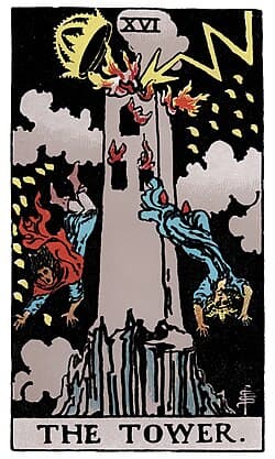 La Maison-Dieu, carte du tarot Rider-Waite-Smith