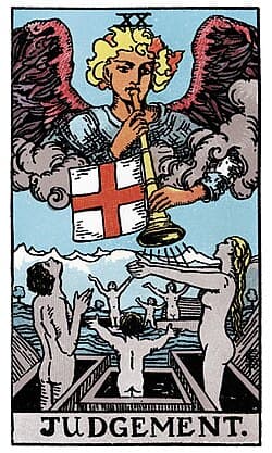 Le Jugement, carte du tarot Rider-Waite-Smith