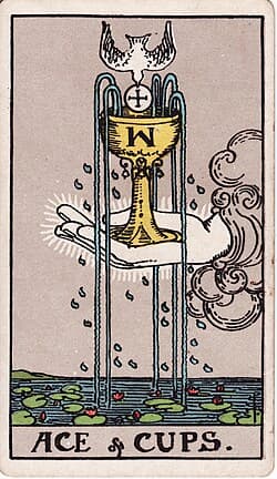 As de Coupes, carte du tarot Rider-Waite-Smith