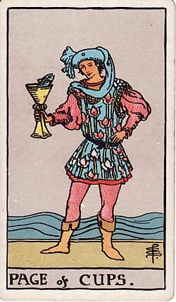Valet de Coupes, carte du tarot Rider-Waite-Smith