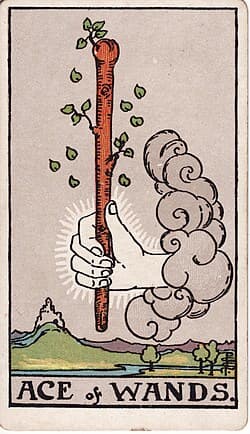 As de Bâtons, carte du tarot Rider-Waite-Smith