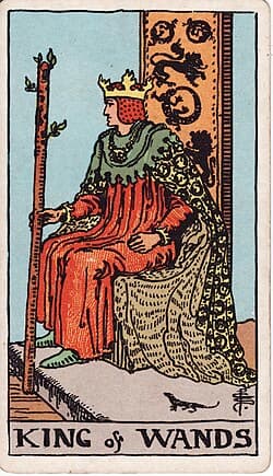 Roi de Bâtons, carte du tarot Rider-Waite-Smith