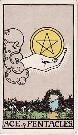 As de Pentacles, carte du tarot Rider-Waite-Smith